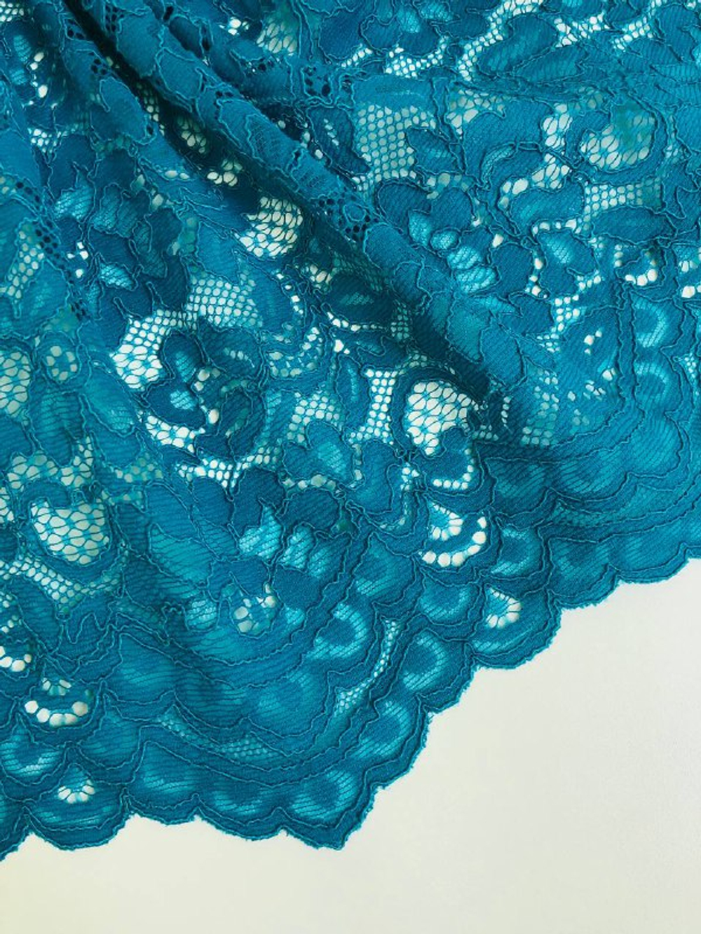 Кружевное полотно, кордовое, бирюза