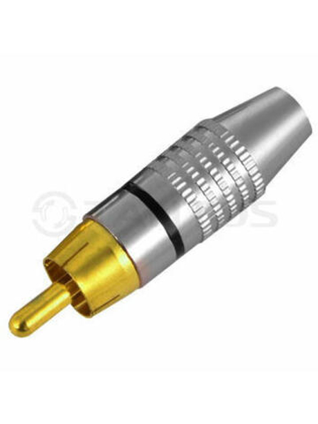 РАЗЪЕМ TS RCA штекер под винт. металл