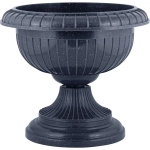 Вазон на ножке большой D 395 мм, тёмный камень