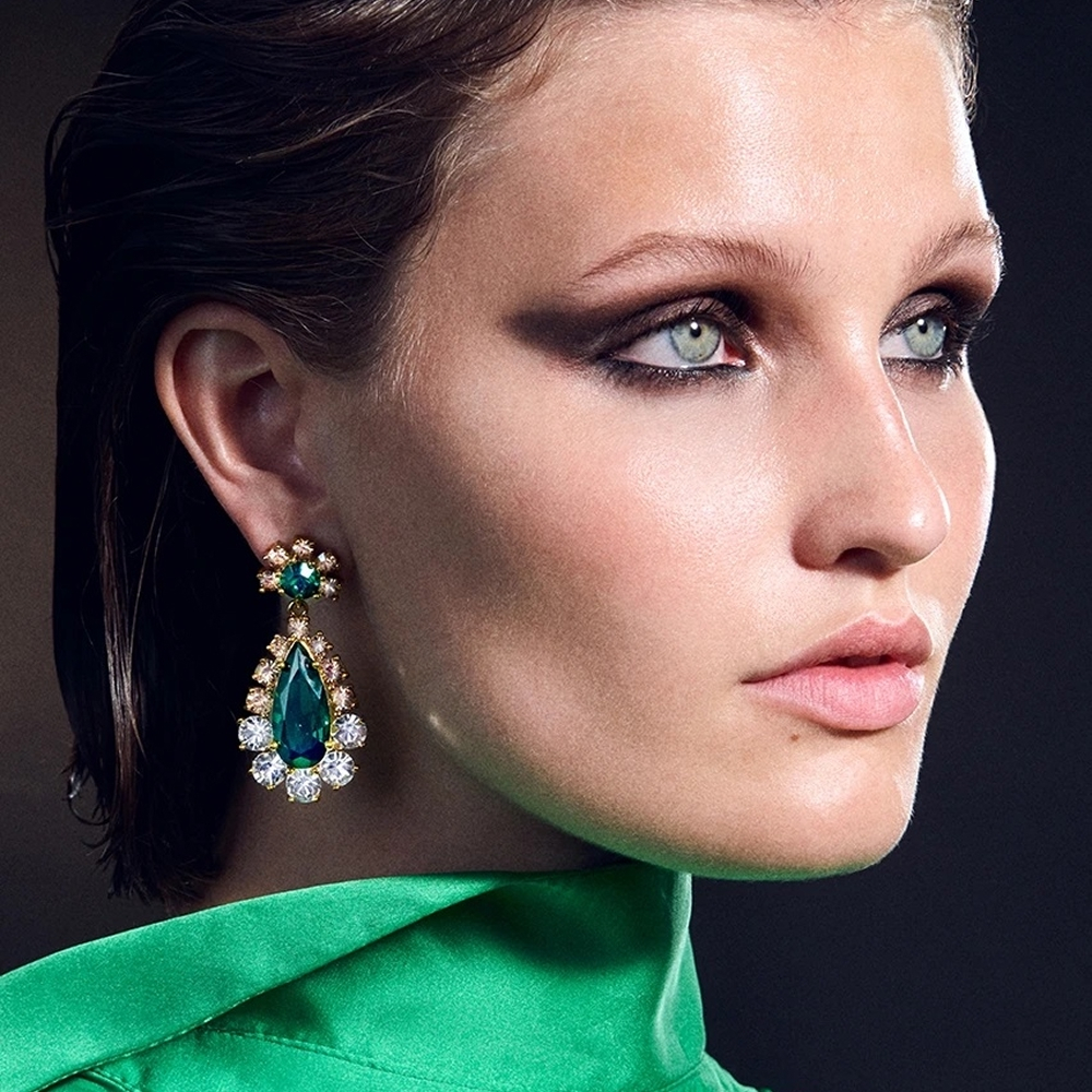 Серьги Dyrberg Kern LUCIA SG GREEN 390068