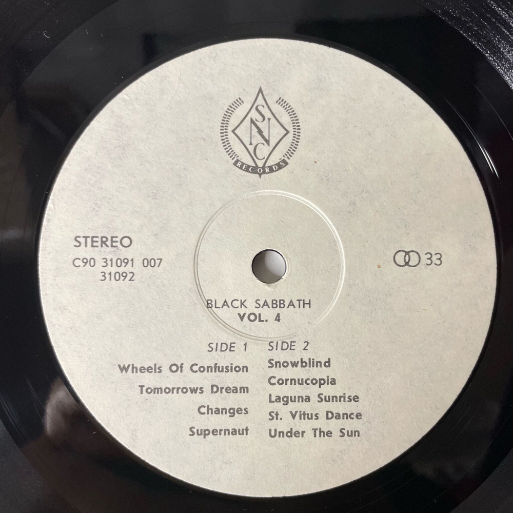Винтажная виниловая пластинка LP Black Sabbath Vol. 4 (СССР 1990) Changes