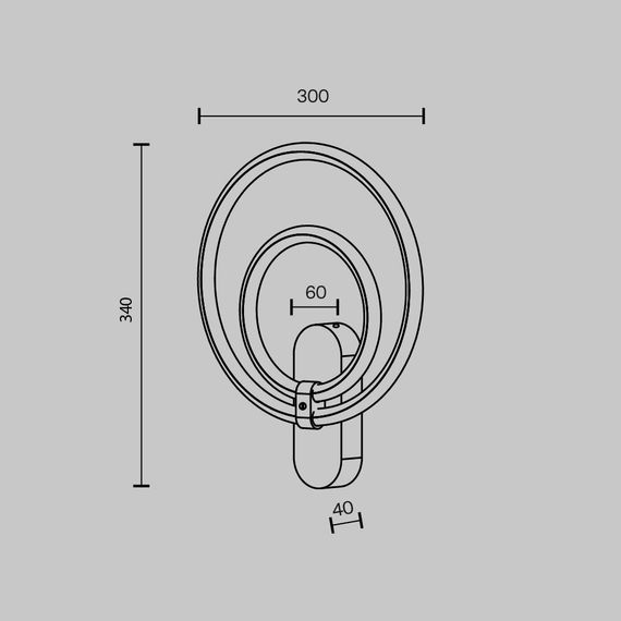 Настенный светодиодный светильник Maytoni Link MOD357WL-L16BS3K