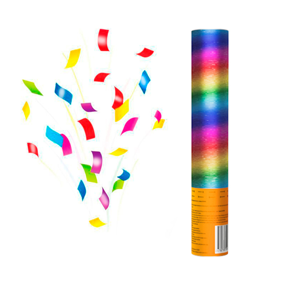 Пневмохлопушка "Разноцветный глиттер" Блеск бумага/фольга 30 см