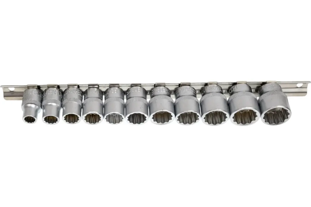 Набор торцевых головок RF-3111-9: 3/8"DR 12-гранных на планке 11пр. ROCKFORCE