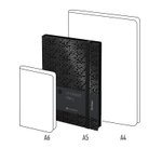 Ежедневник недатированный, А5, 136л., кожзам, Berlingo "DoubleBlack", черный срез, черный, с рисунком