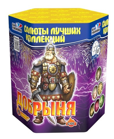Фейерверк, батарея салютов Добрыня 19 х 0,8"