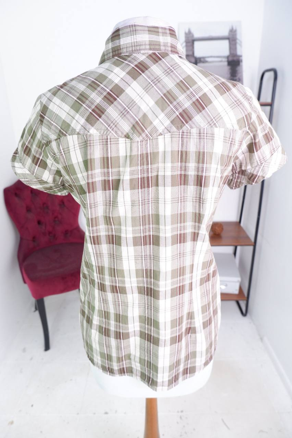 Рубашка Bpc в клетку, маркировка 38, визуально на 44 размер