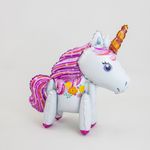 Шар 3D (23''/58 см) Фигура, Цветочный единорог, Розовый, 1 шт. в упак.