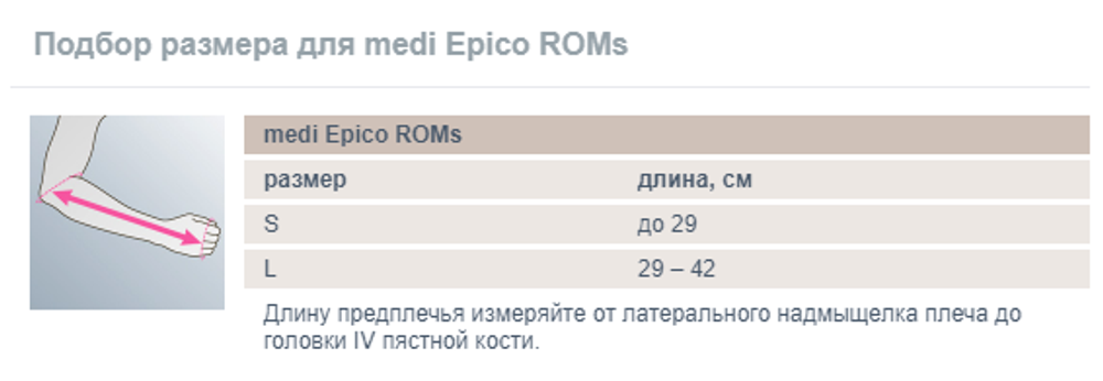 Жесткий корсет (ортез) для локтя medi Epico ROM