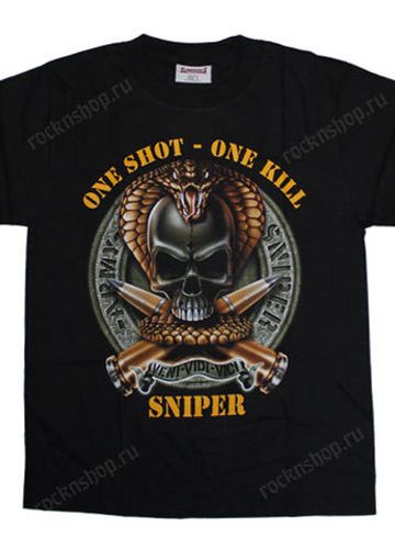 Футболка One Shot - One Kill SNIPER (126)