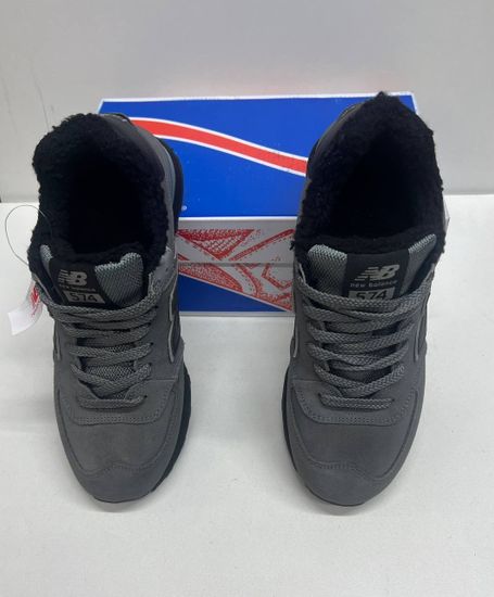 Кроссовки New Balance 574 Dark Grey с мехом