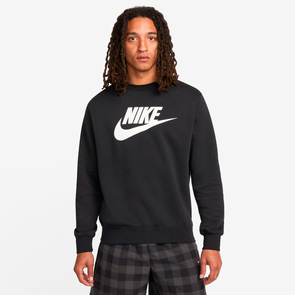 Мужская кофта теннисная Nike Sportswear Club Back Graphic Sweatshirt Men - Black