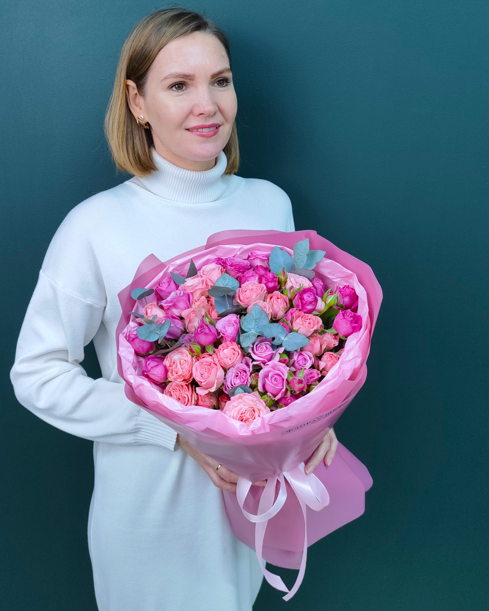 Пионовидная роза микс Бомбастик,15шт(00425)