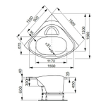 Акриловая ванна Vagnerplast ATHENA 150x150