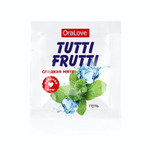 Саше гель-смазки Tutti-frutti со вкусом мяты - 4 гр.