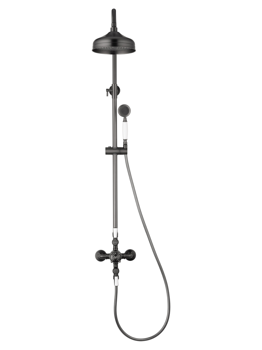 Душевая система с термостатом WONZON & WOGHAND RETRO, Темный графит (WW-B3041-BGG)