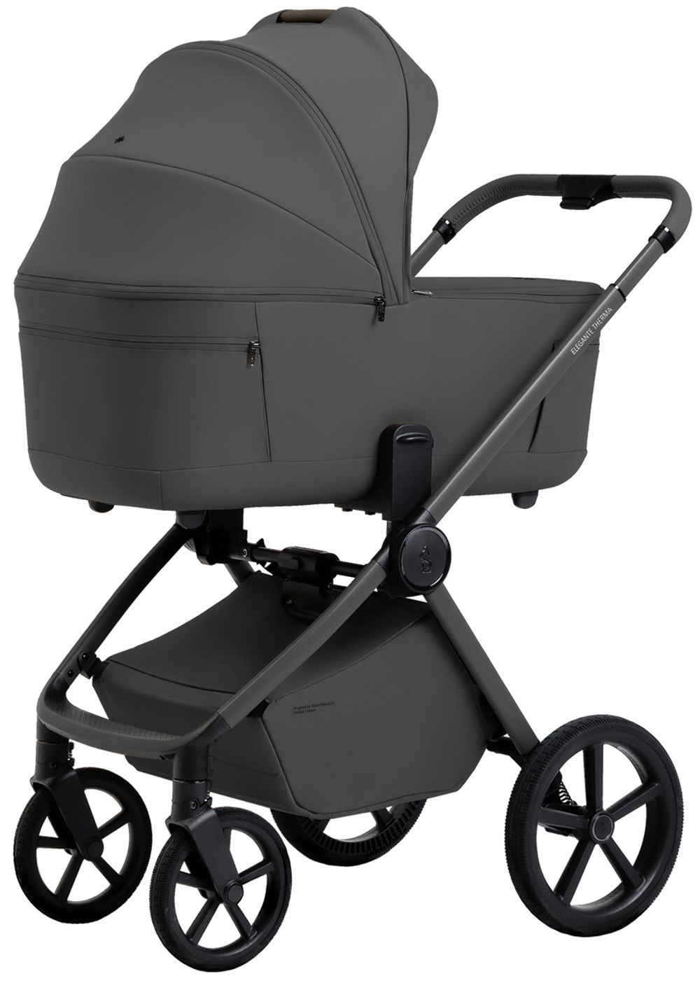 Коляска 4 в 1 Sweet Baby SBL Elegante Therma Colore + автокресло Elegante Plus с базой i-Size ISOFIX DK780 Dark Grey
