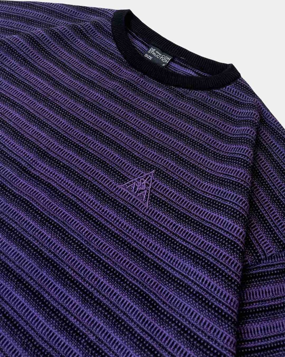 Футболка Issaya вязаная Rhythm черно-фиолетовая