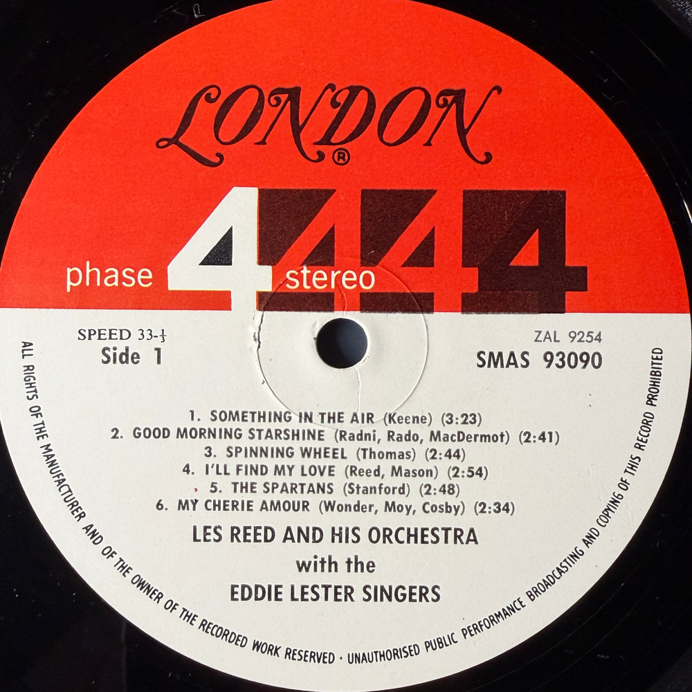 Les Reed And His Orchestra ‎– Love Is All (США 1969г.) Т
