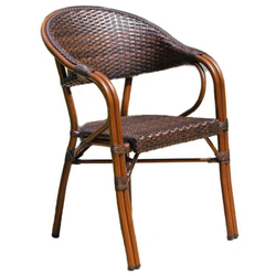 Кофейный набор Стол круглый из искусственного ротанга D60 БАМБУК «BAMBOO» + 2 Кресел  БАМБУК-2 «BAMBOO-2»