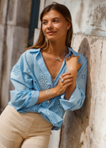 Кольцо «Мозаик» с овальным аквамарином и сердечком белый циркон