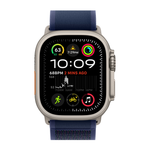 Apple Watch Ultra 2 (2024) 49mm Natural Titanium Case with Blue Trail Loop (M/L)