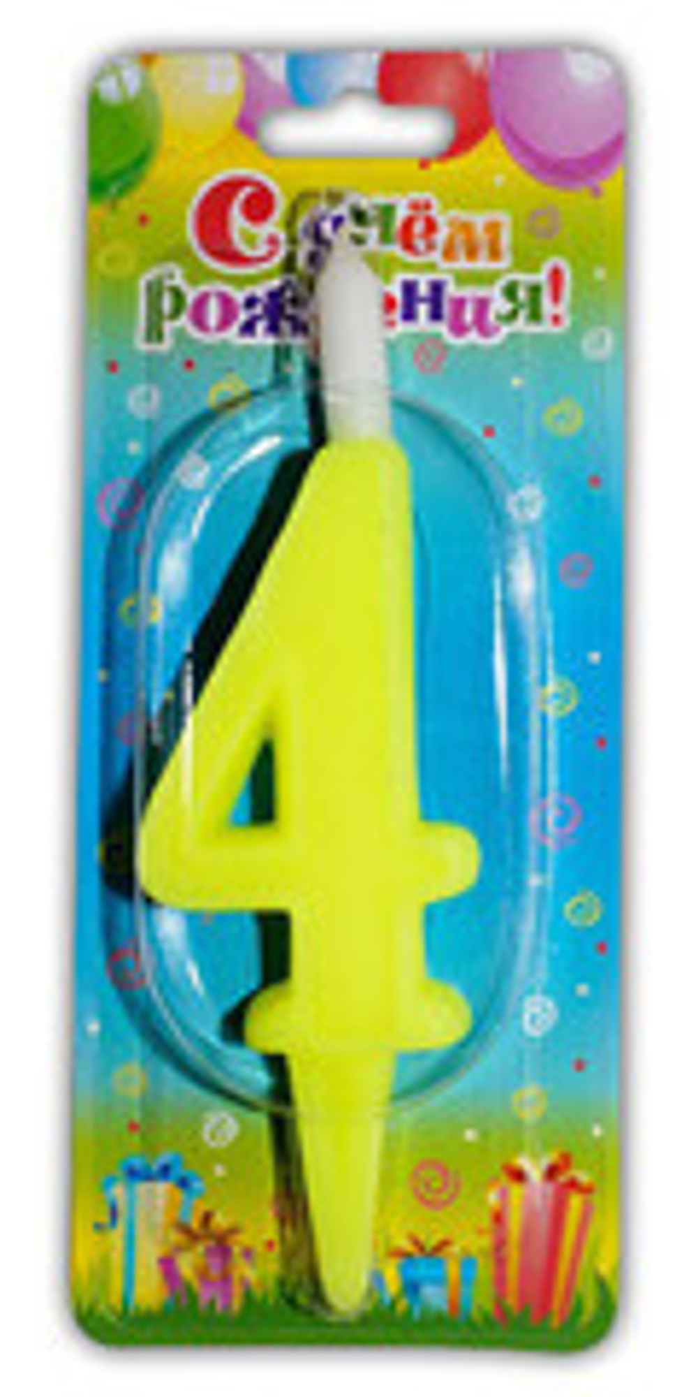 Свеча тортовая Разноцветная 4