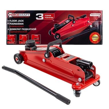 Домкрат подкатной гидравлический 3т (h min 130мм, h max 390мм) FORCEKRAFT FK-TH22001CB MST