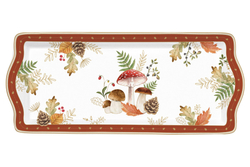 Блюдо 35х15см Easy Life Autumn Breeze Грибы и листья белое