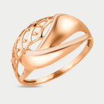 Кольцо для женщин из розового золота 585 пробы без вставки (арт. 71074400)