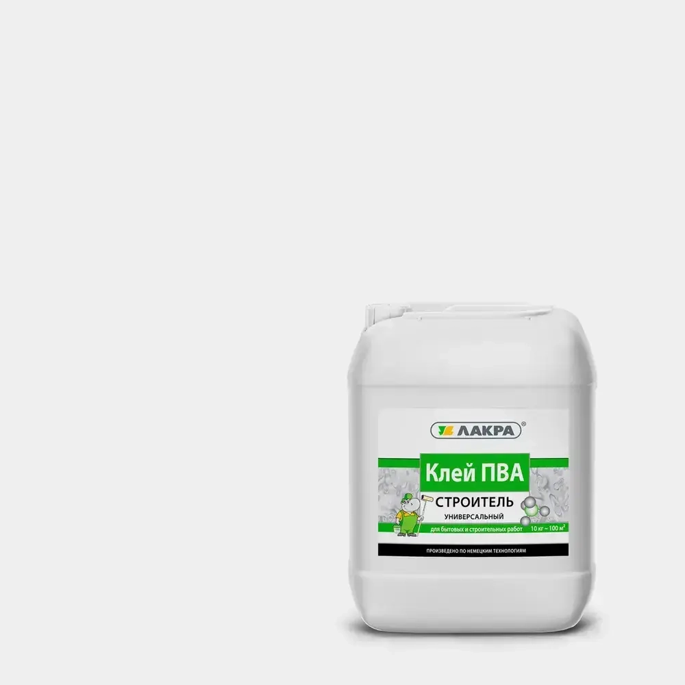 Клей ПВА ЛАКРА Строитель универсальный, 10 кг