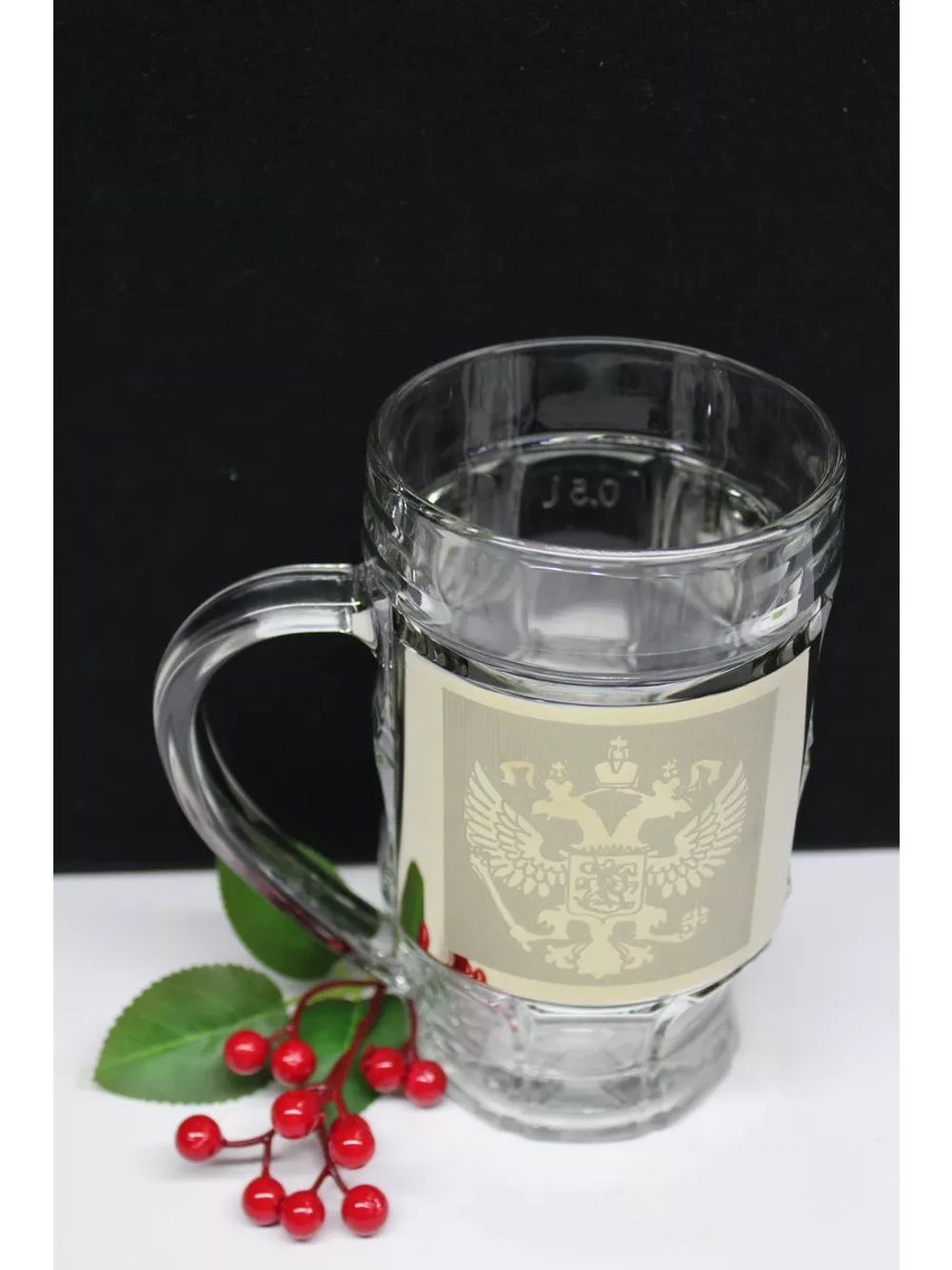 Кружка пивная "Герб" 1шт 500мл
