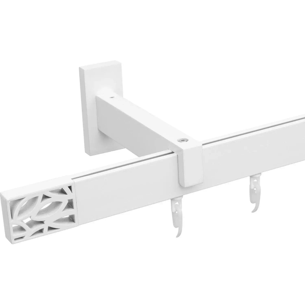 Карниз SKR для штор однорядный Хай Тек, Твист, белый, 340 см