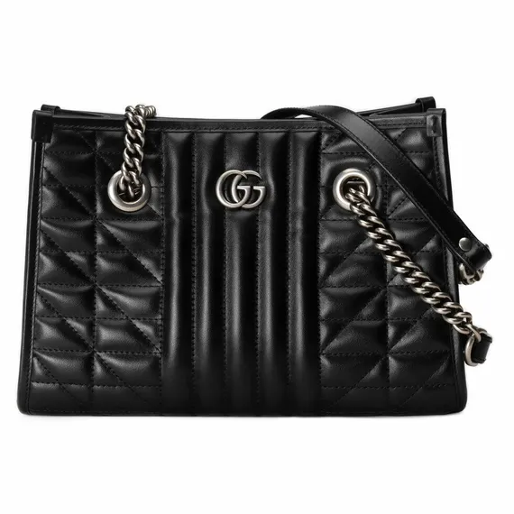 Маленькая сумка-тоут Gucci GG Marmont черный