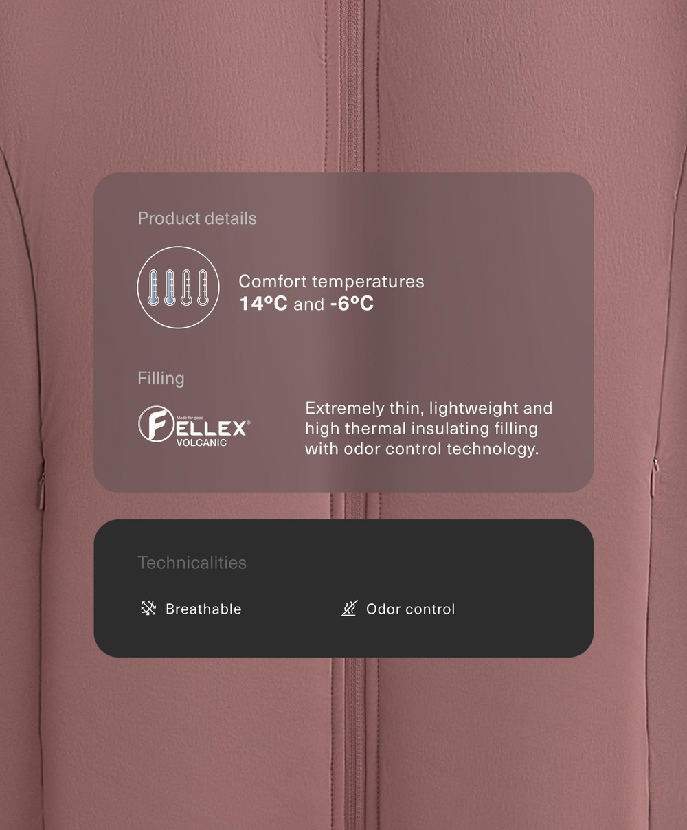Oysho Высокотехнологичная утепленная куртка FELLEX® Volcanic, бледно-розовый