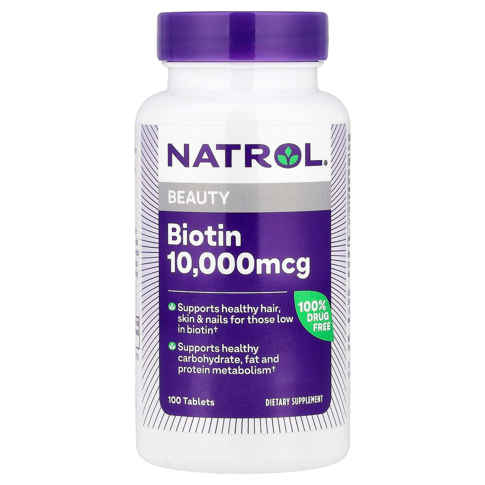 Natrol, биотин, 100 таблеток
