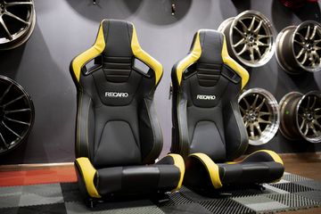 Сиденья спортивные JBR 1088 Black + Yellow Leather (2шт)