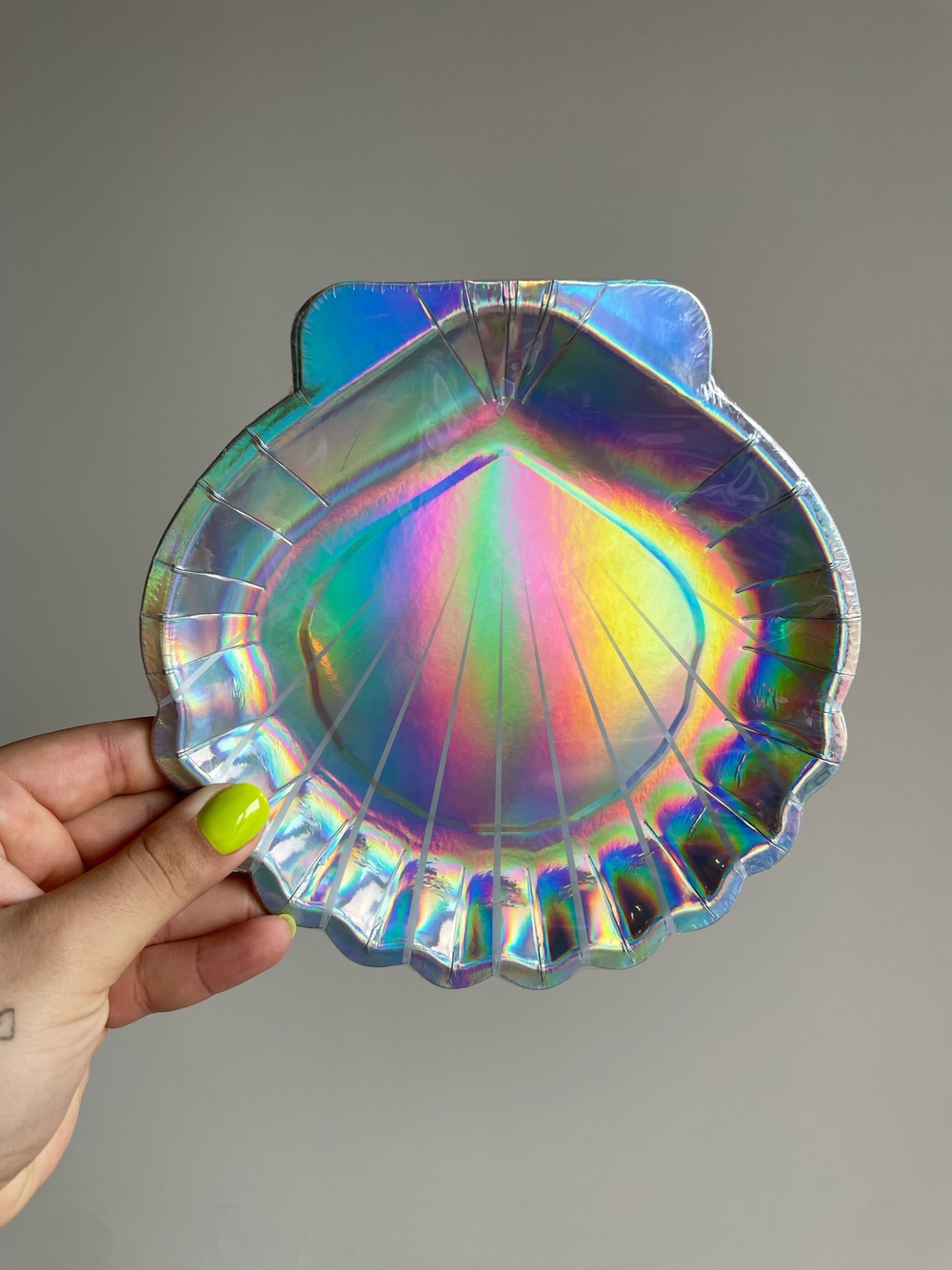 Тарелка фигурная, Ракушка перламутр, 18см, 6 шт, 1 уп.