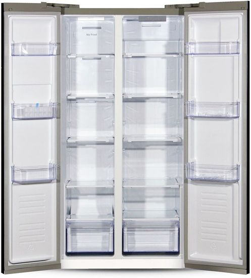 Холодильник Ginzzu NFK-462 нержавеющая сталь