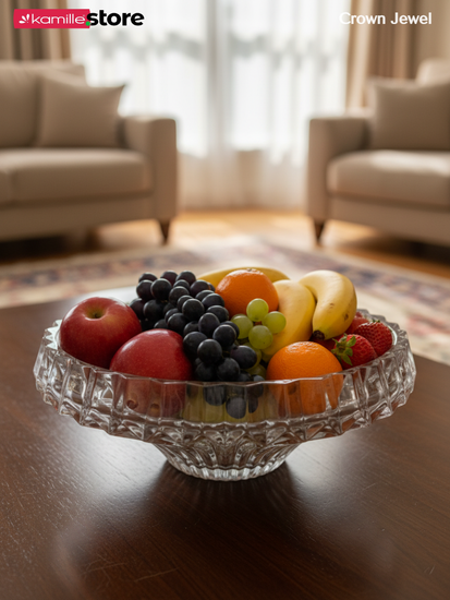 Блюдо фруктовница 30х12 см. из стекла, Crown Jewel