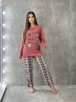 Пижама женская штаны+футболка дл/р ШФД0010 (норма)