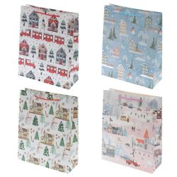 GAEM Пакет подарочный (бумага 210г/м2, блок 12шт), L31 W12 H40 см, 4в.