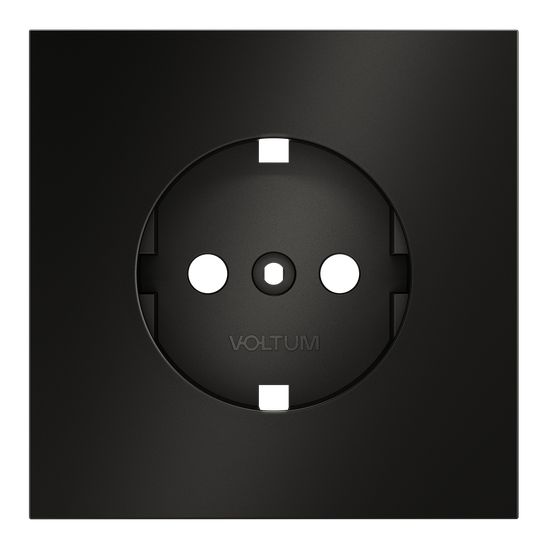 Накладка для розетки с заземлением, S70 Metal (антрацит)