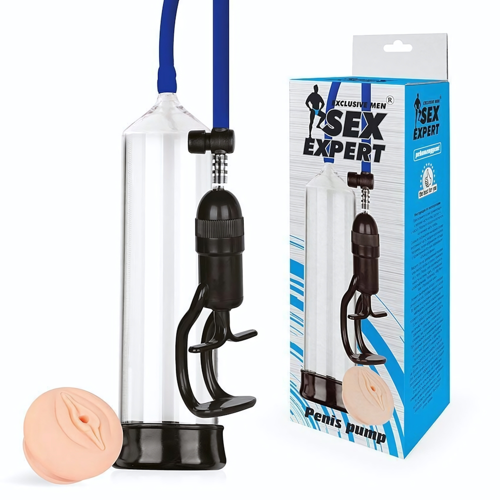 Прозрачная вакуумная помпа с ручным поршнем (Цвет: прозрачный)