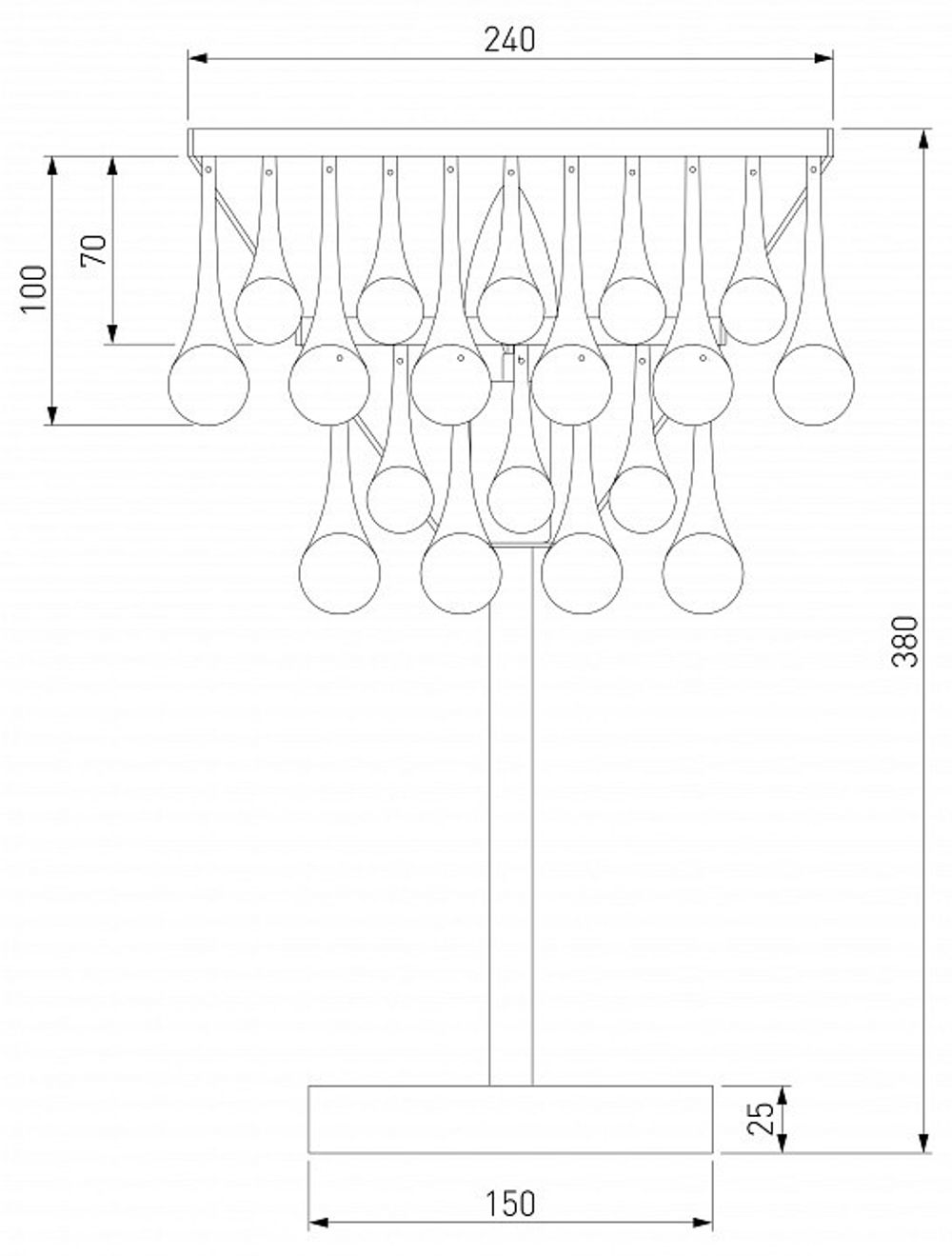 Настольная лампа декоративная Bogate's Gutta 01126/1
