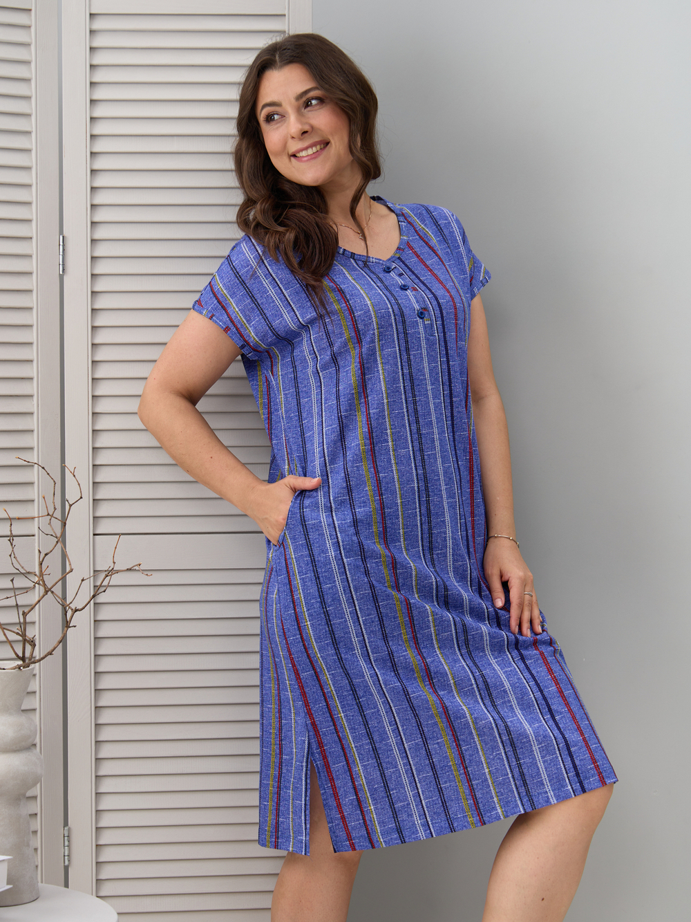 Туника Т-014/рогожкавасилек-цепочка