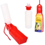 Поилка портативная прогулочная «ЛЮБИМЫЙ БРО», цвет красный, 20см 250мл