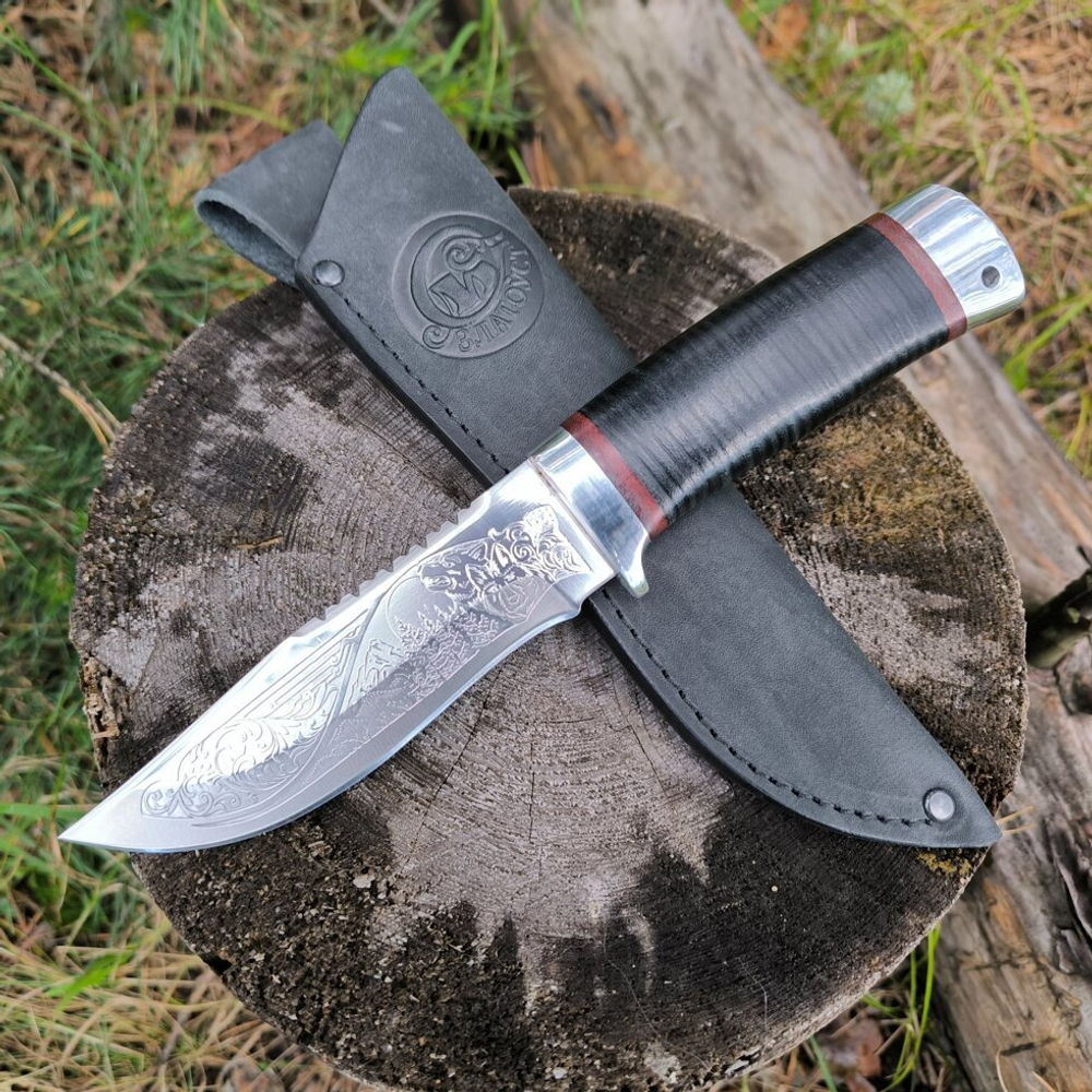 Нож НС-28А Таежник, с алюминиевыми вставками (Златоуст)