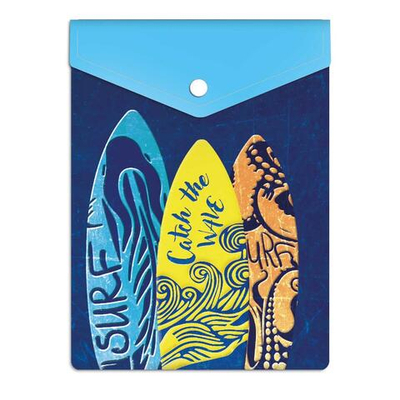 Папка-конверт на кнопке 15,8*11,4см 1 отд. "Борды" (Феникс+)