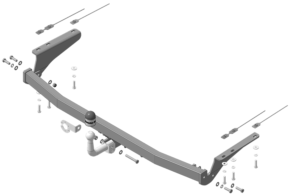Фаркоп для Toyota Vellfire, Alphard 2015-2023 MOTODOR.92521-A